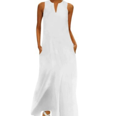 New European And American 3D Digital Printing Sleeveless Dress