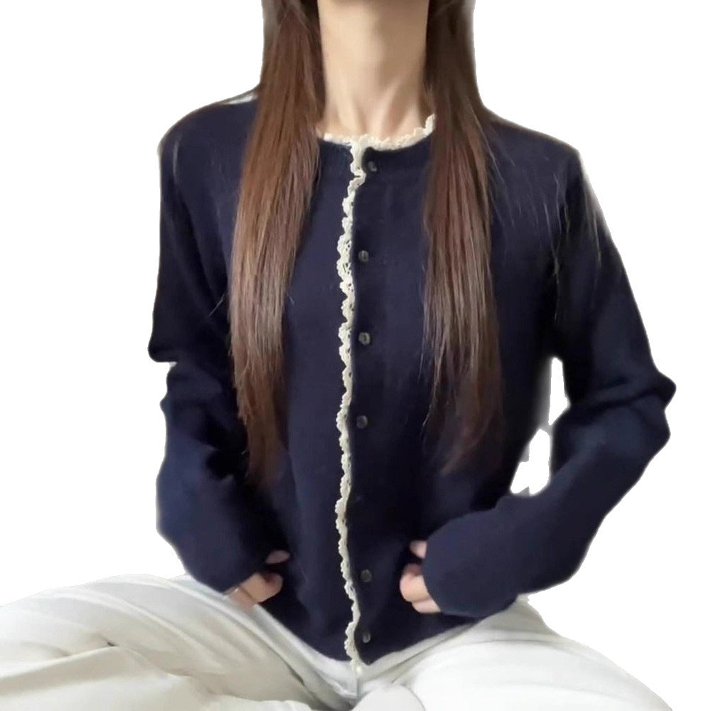 Korean Style Early Autumn Atmosphere Wear Sweater Cardigan Top