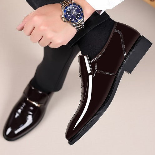 Men's Business British Style Patent Leather Shoes