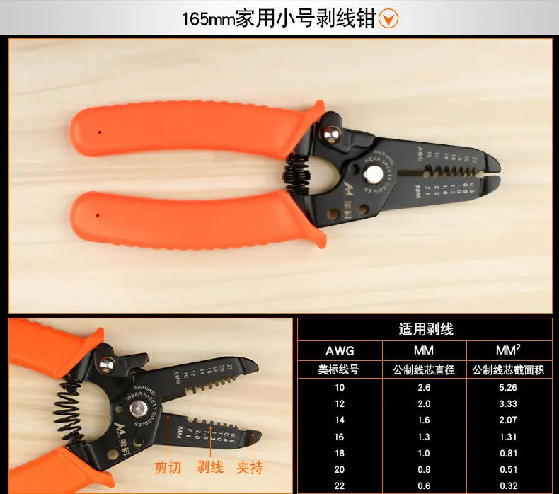 Stripper, wire pulling pliers, multifunctional electrician's manual stripper, home network cable stripper