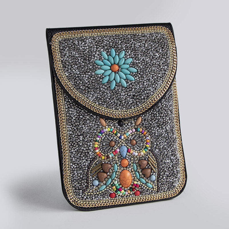 Bohemian Style Bead Satchel Shell Phone Bag
