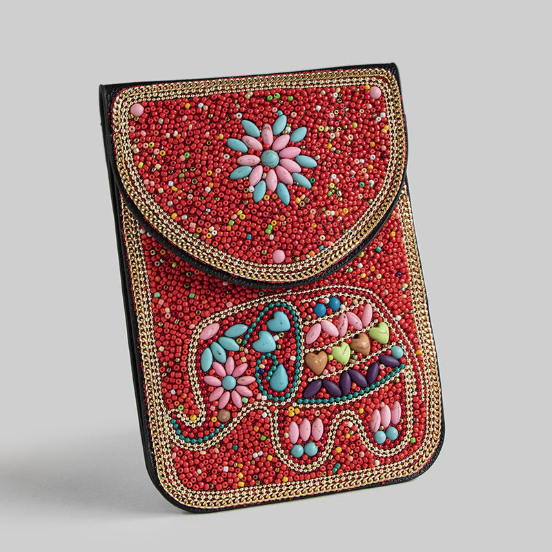 Bohemian Style Bead Satchel Shell Phone Bag