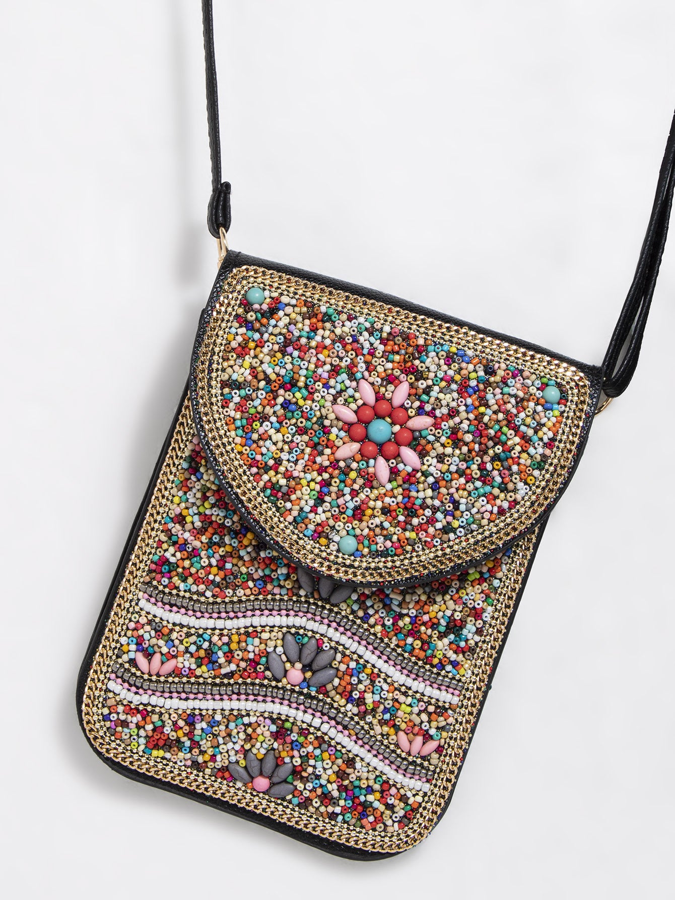 Bohemian Style Bead Satchel Shell Phone Bag