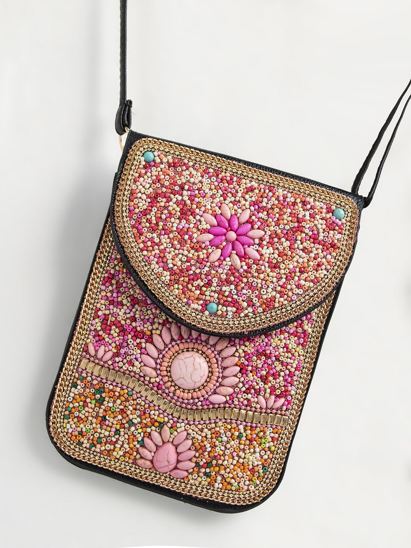 Bohemian Style Bead Satchel Shell Phone Bag