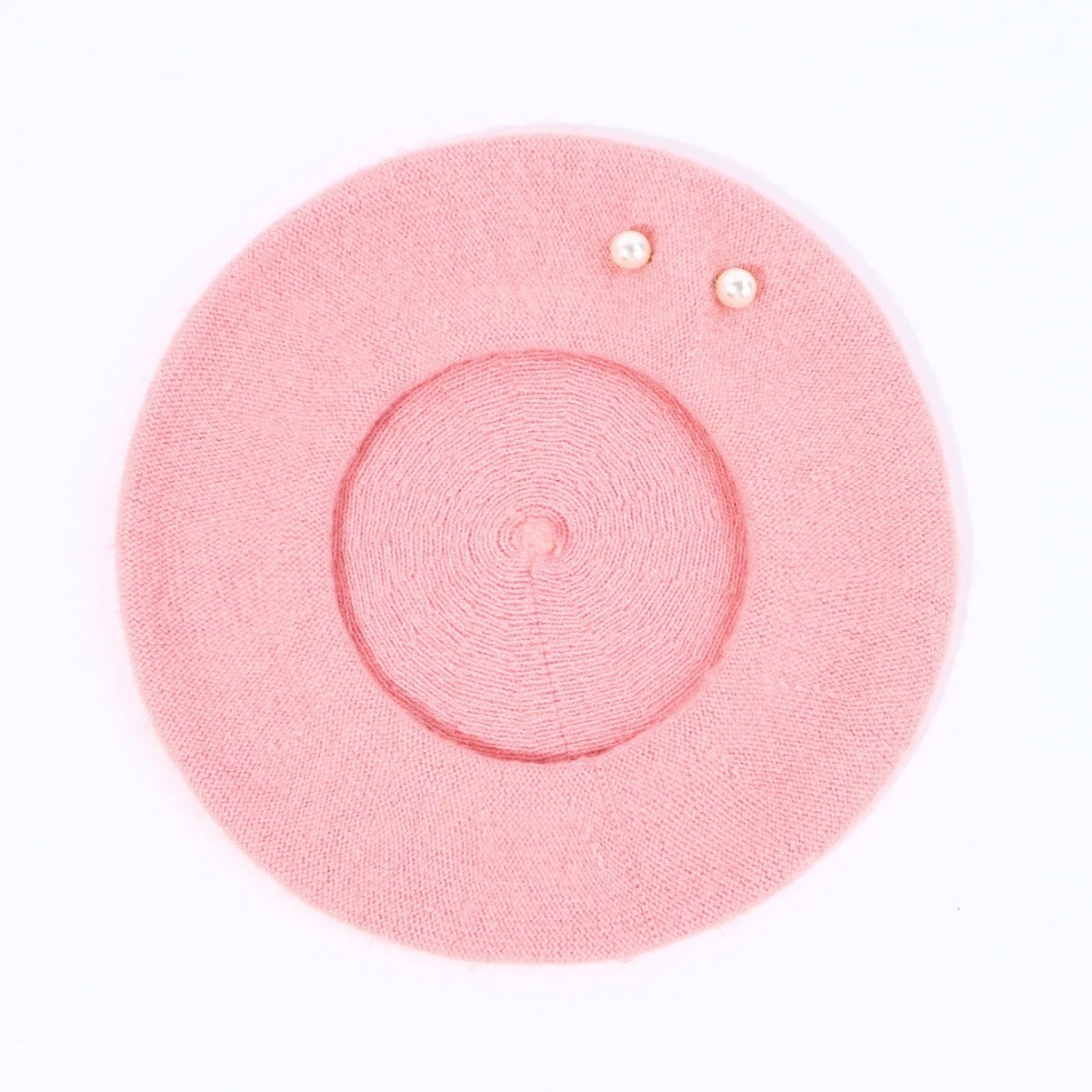 Woolen Large Pearl Decoration Beret Women's Fall Winter Fashion