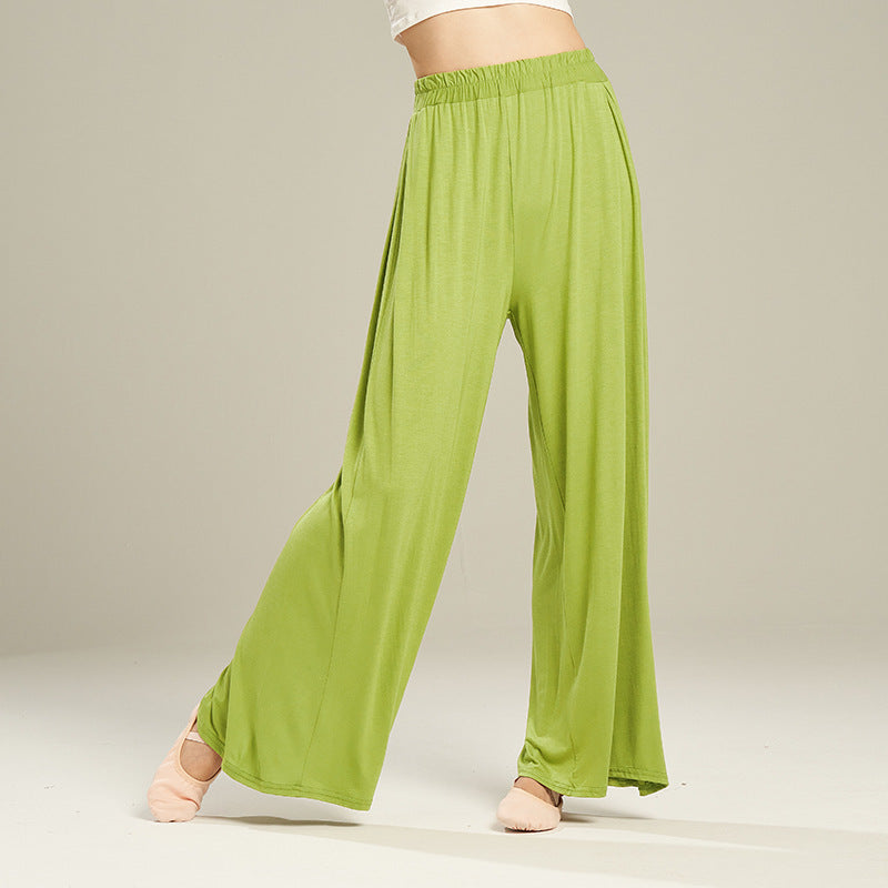 Women's Solid Color High Waist Stretch Modal Cloud Wide Leg Pants