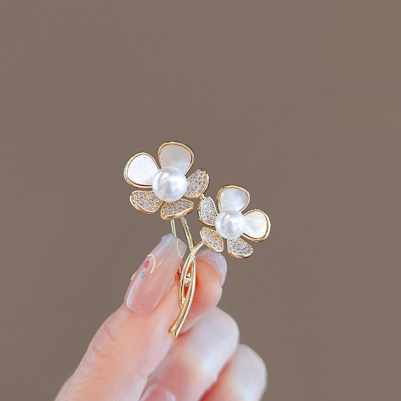 New Alloy Brooch High Sense Niche High-end Pin Coat Suit High-end All-match Corsage