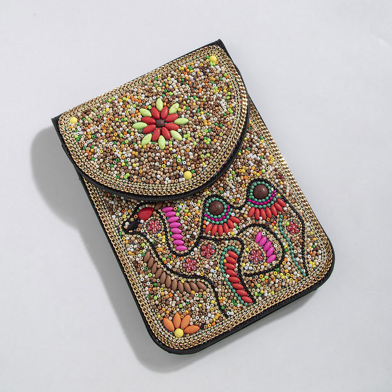 Bohemian Style Bead Satchel Shell Phone Bag