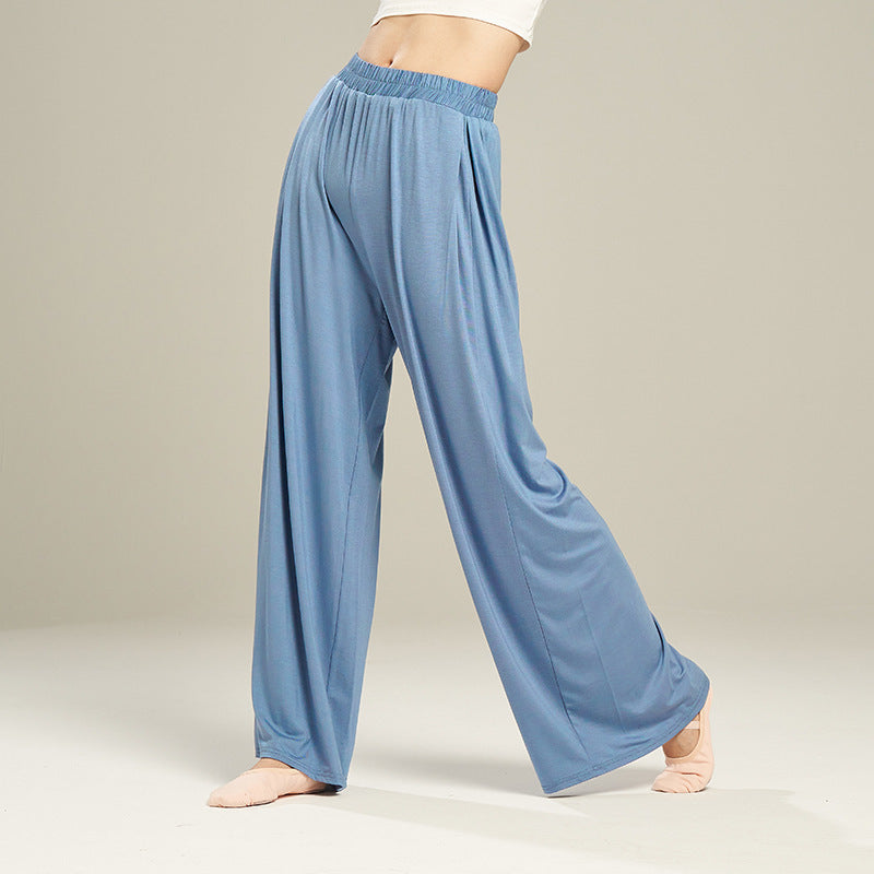 Women's Solid Color High Waist Stretch Modal Cloud Wide Leg Pants