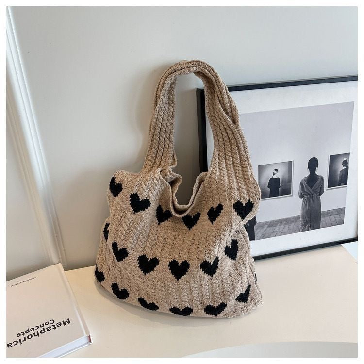 Hand-woven Hollow Shoulder Support Extra Large Bag