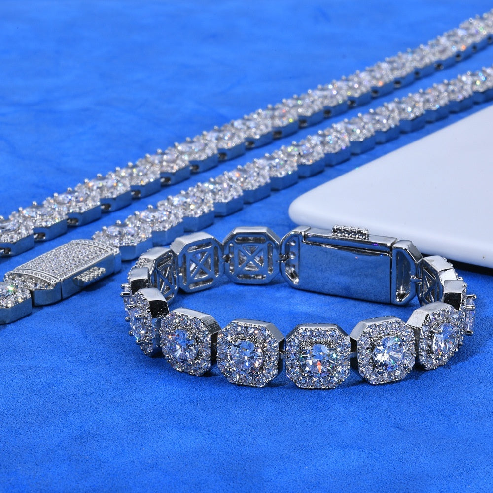 Personalized Full Diamond Men's Bracelet