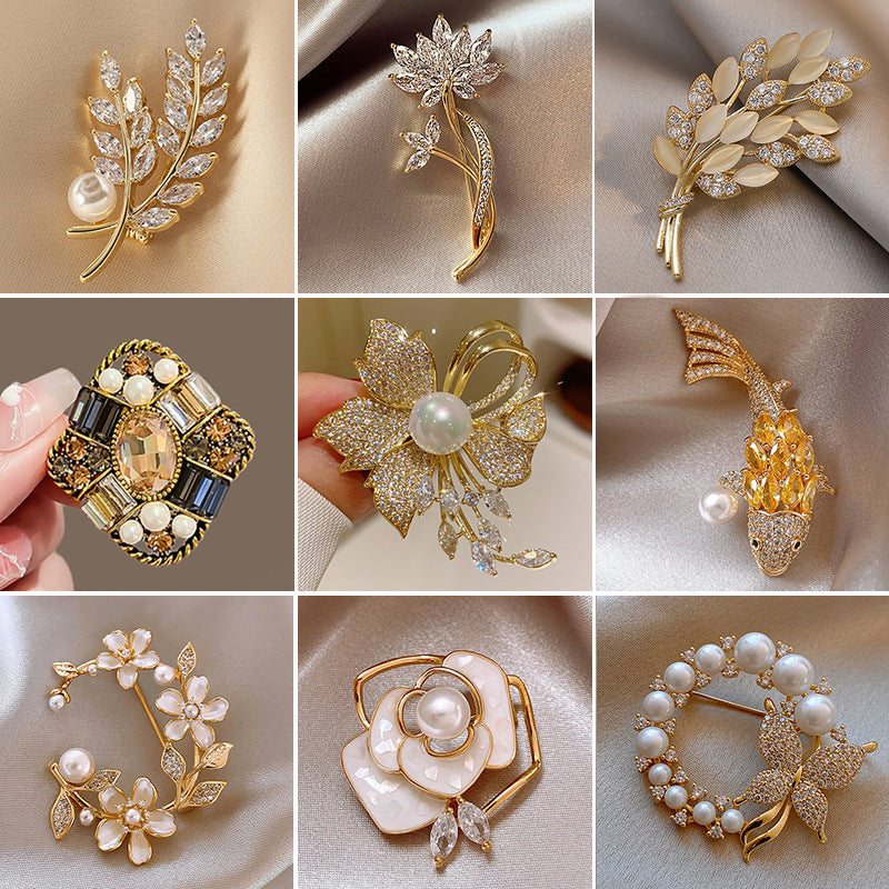 New Alloy Brooch High Sense Niche High-end Pin Coat Suit High-end All-match Corsage