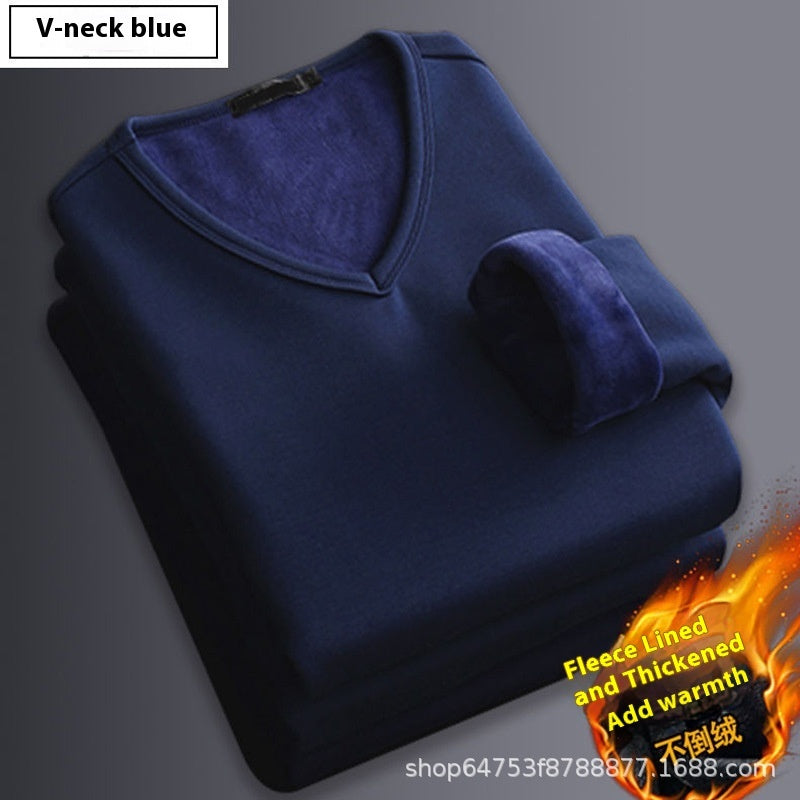Business Thermal Underwear Autumn And Winter Solid Color Men's Undershirt