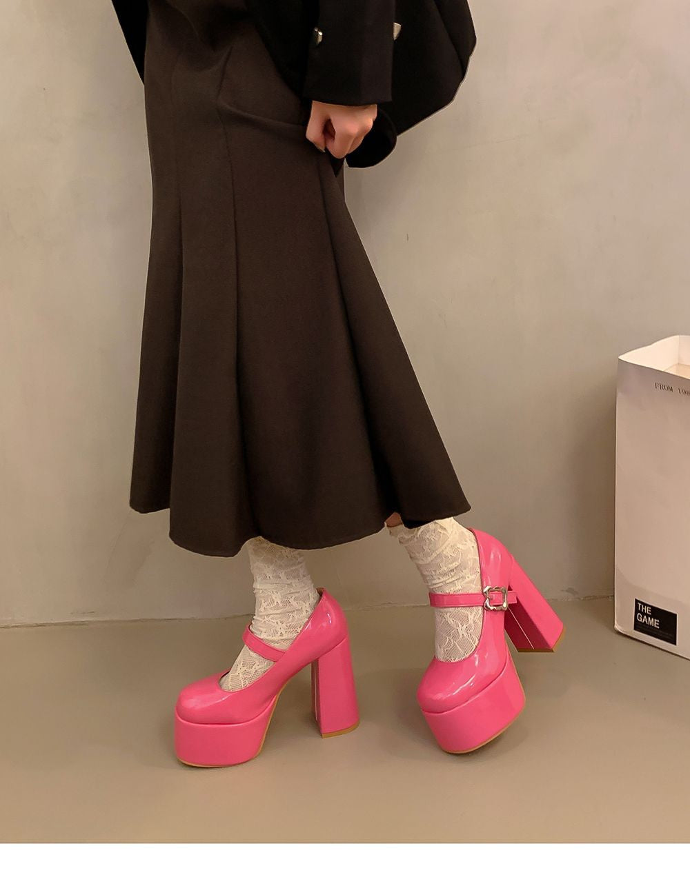 Waterproof Platform Thick Heel Thick Bottom Main Mary Jane Shoes