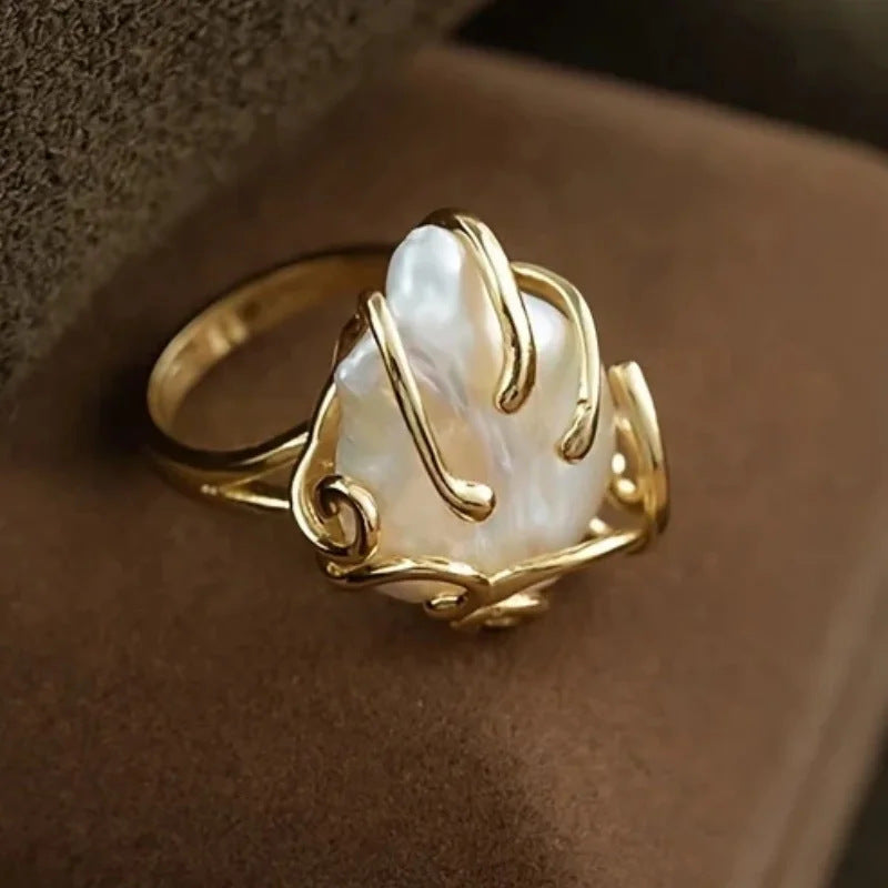 Natural Baroque Freshwater Pearl Ring