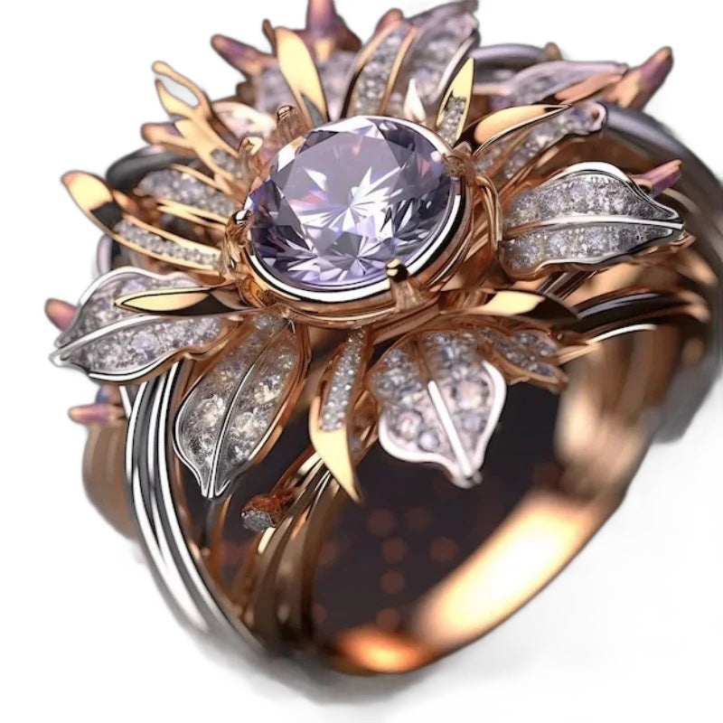 Affordable Luxury Fashion High-grade Flower Ring