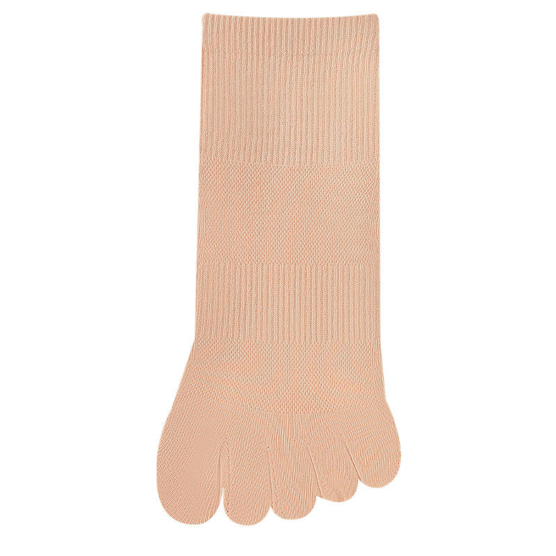 Women's Solid Color Simple Short Thin Five Toe Socks