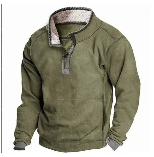 Digital Printing Stand Collar Men's Clothing Casual Sweatshirt