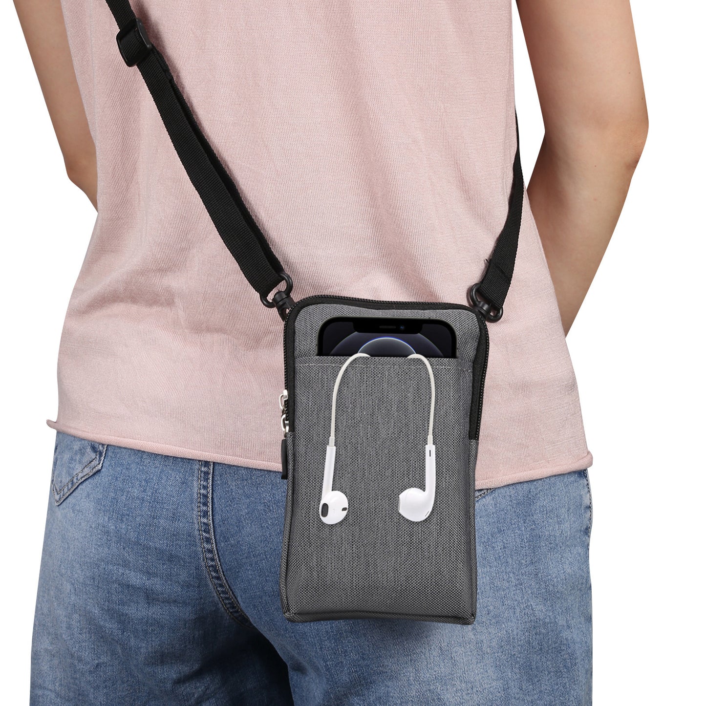 Solid Color Portable Universal Diagonal Cross Waist Bag