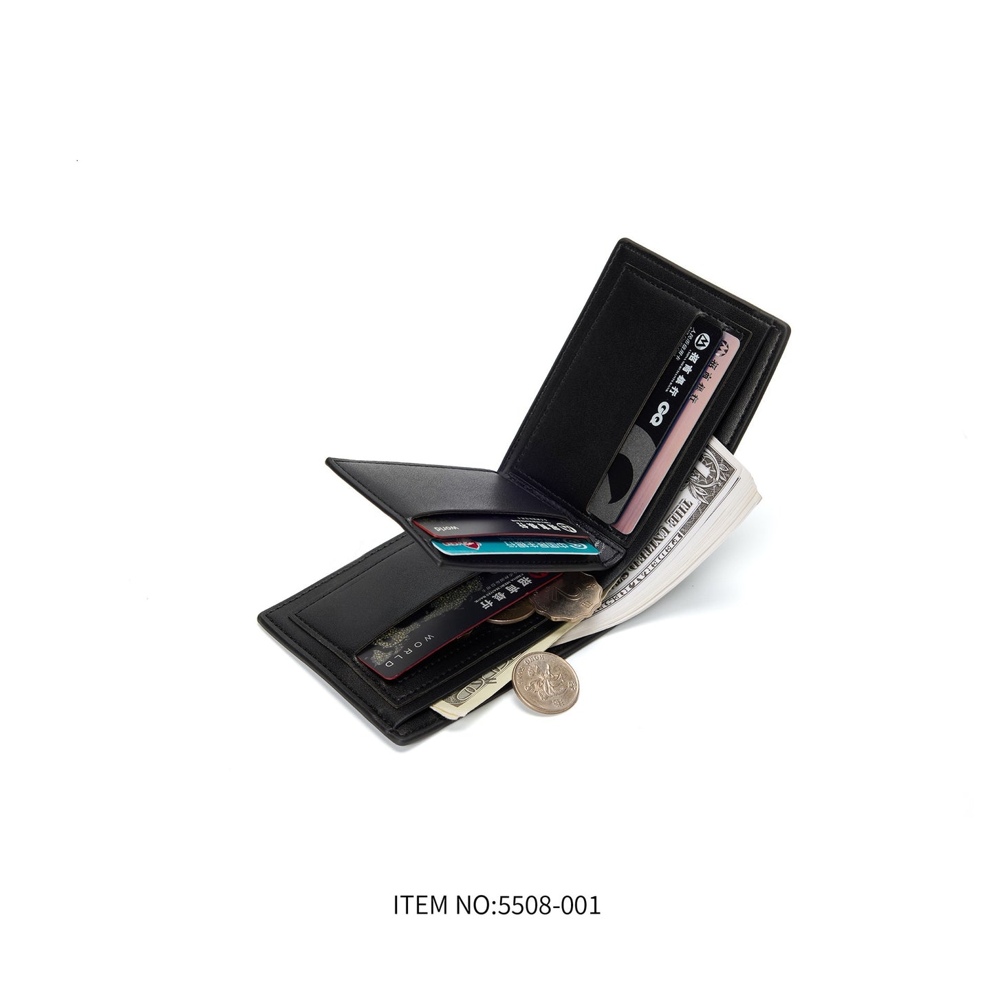 Men's Solid Color Large Capacity Anti-theft Swiping Multi-functional New Wallet