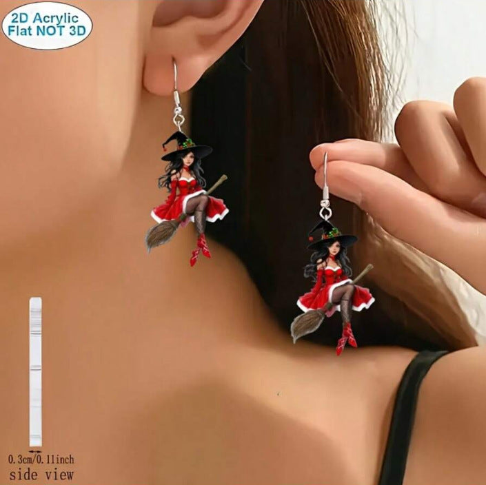 Witch Earrings Dark Creative Design Elegant And Sexy