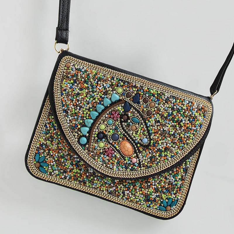 Bohemian Style Bag Bead Ethnic Style Satchel Shell Phone Bag