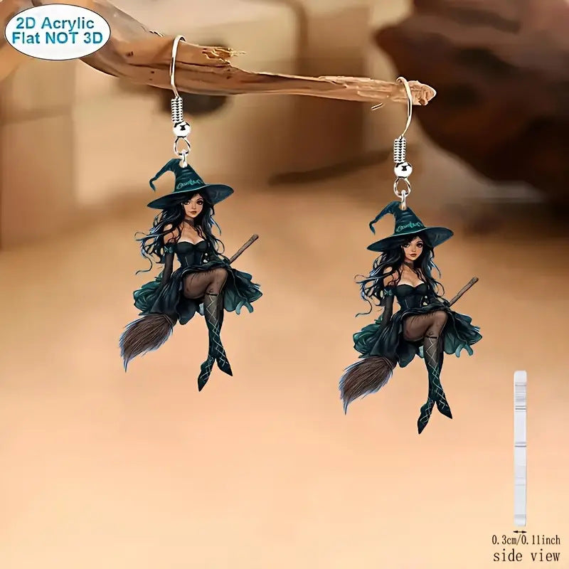 Witch Earrings Dark Creative Design Elegant And Sexy