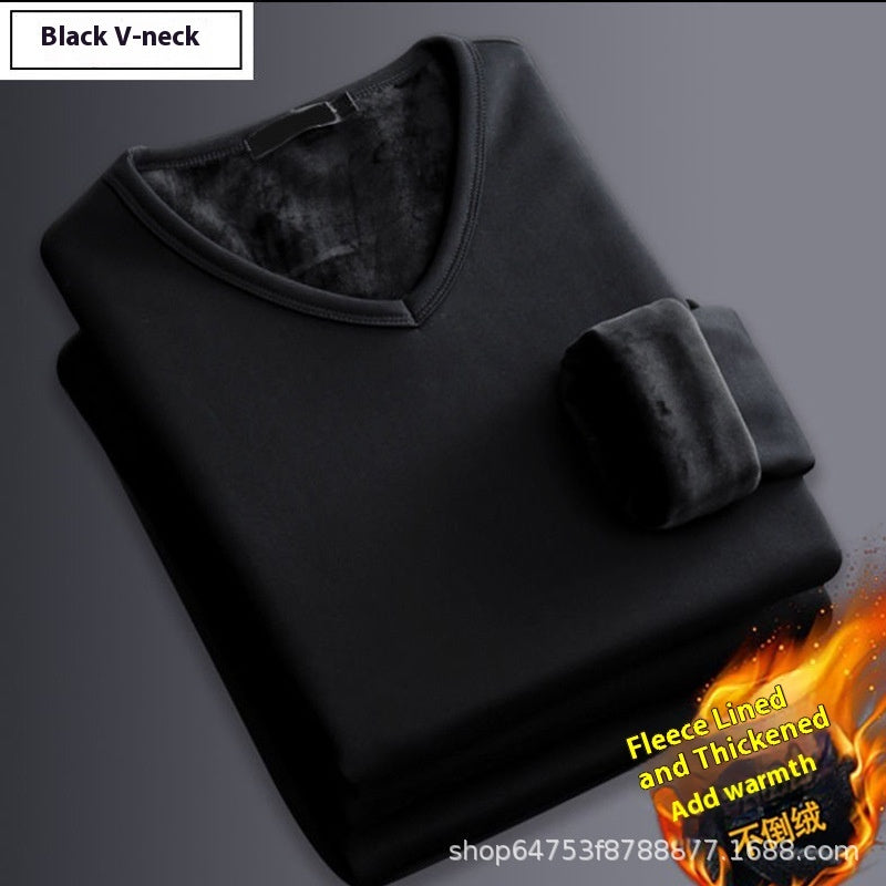Business Thermal Underwear Autumn And Winter Solid Color Men's Undershirt
