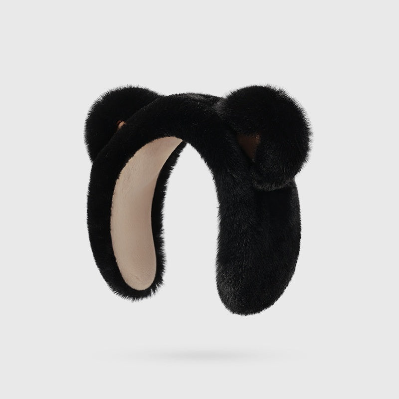 Warm-keeping Earmuffs Female Winter Cute Cartoon Bear Earmuff
