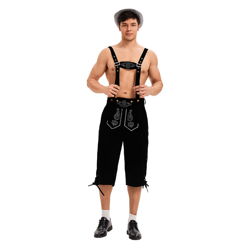 Germany Munich Clothing Three-color Suspenders Beer Pants