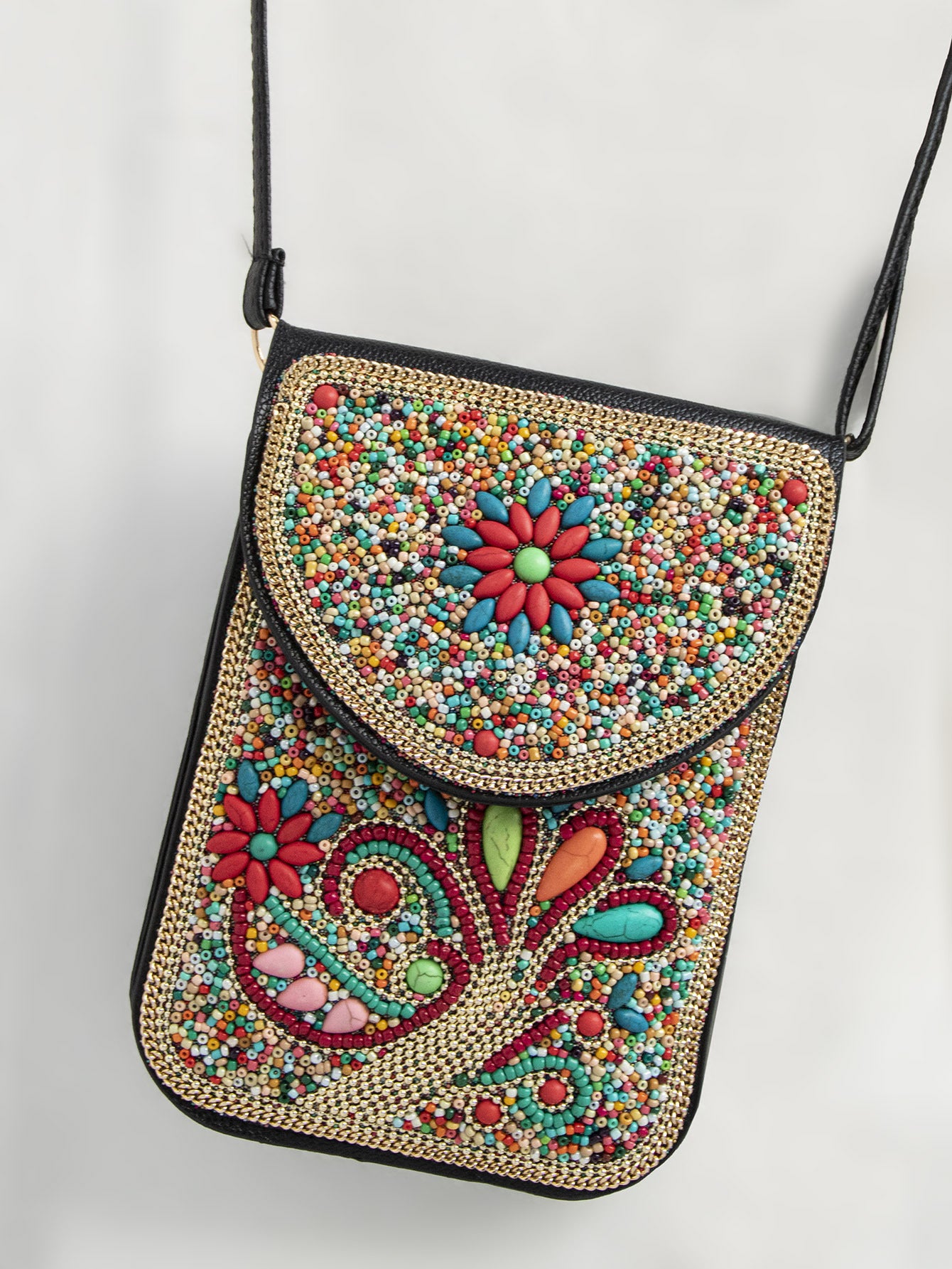 Bohemian Style Bead Satchel Shell Phone Bag