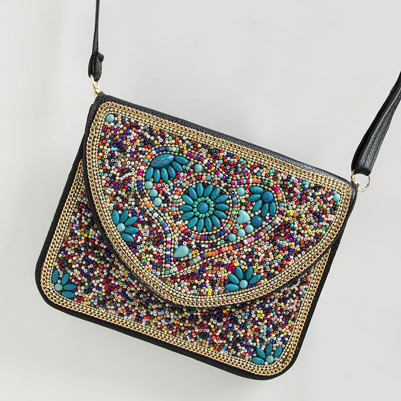Bohemian Style Bag Bead Ethnic Style Satchel Shell Phone Bag