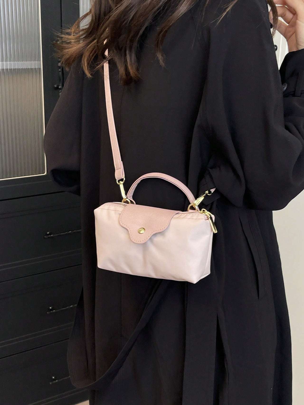 Casual Solid Color Fashionable Women's Handbag Crossbody Bag Fashionable Versatile Dumpling Bag One Shoulder Hand Mobile Phone Bag