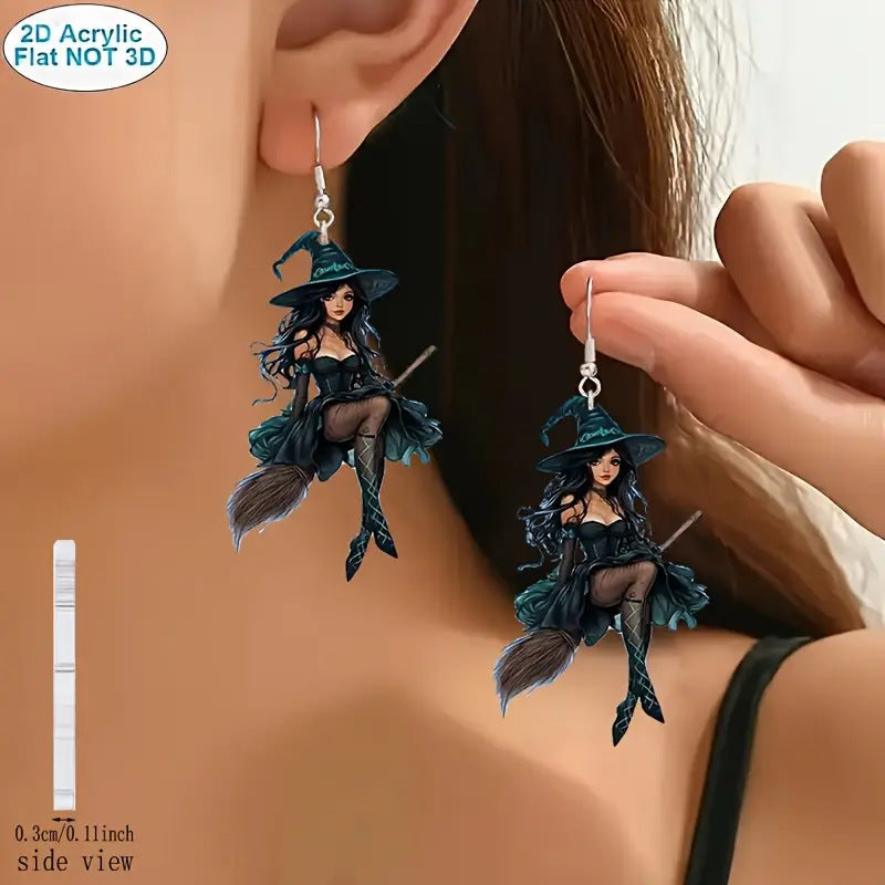 Witch Earrings Dark Creative Design Elegant And Sexy
