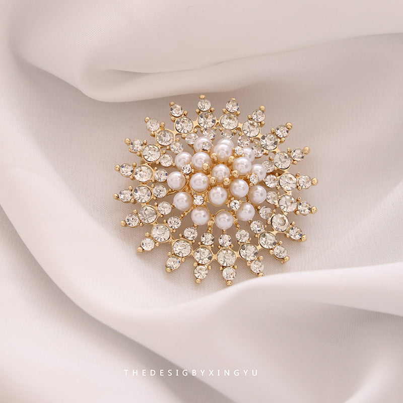 New Alloy Brooch High Sense Niche High-end Pin Coat Suit High-end All-match Corsage