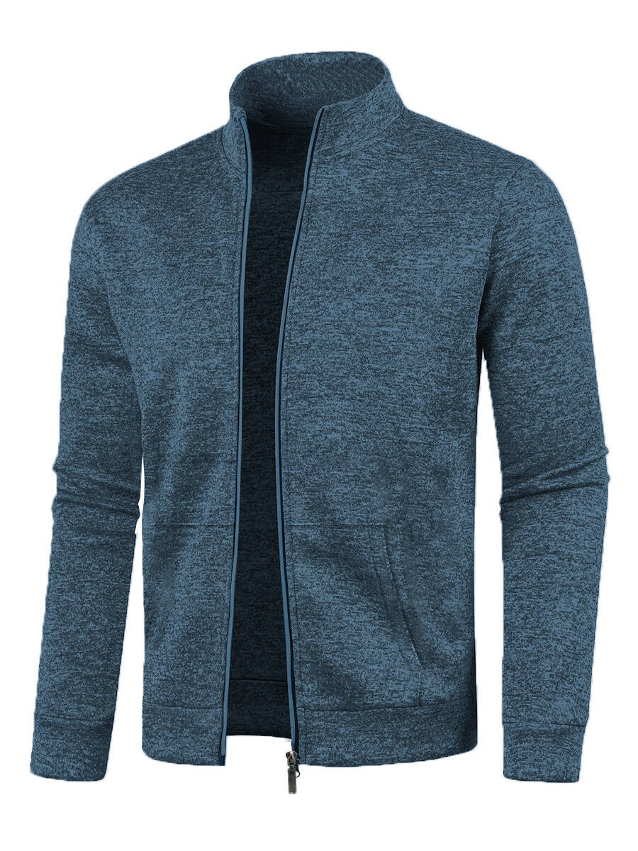 Men's Long Zipper Light Fleece Jacket Plus Size