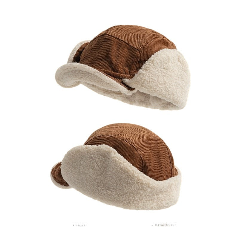 Japanese-style Retro Corduroy Warm Ear Protection Ushanka