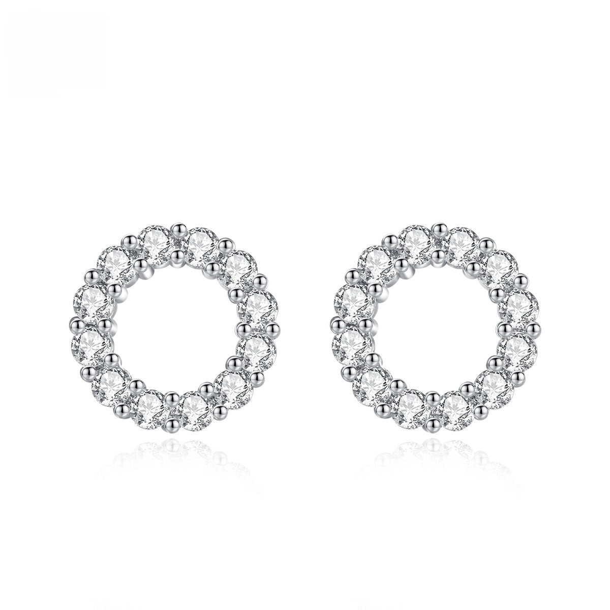 Ring Super Copper Micro Zircon-encrusted Stud Earrings Female