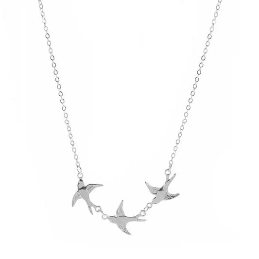 Punk Girl Necklace 2020 Fashion New Wild Temperament Simple Three Bird Necklace Women's Clothing Sale Tourquoise Necklace