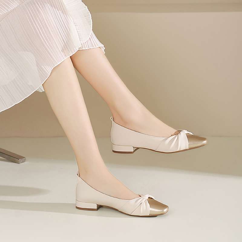 Low Heel Low-cut Pumps Spring Dress Soft Bottom Women's Gommino Kafuu French Mary Jane