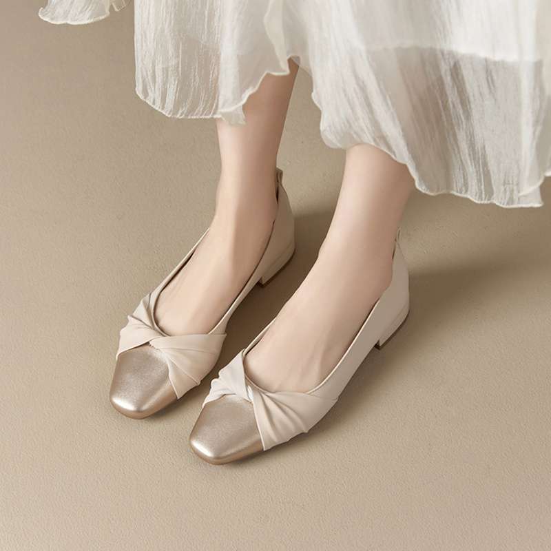 Low Heel Low-cut Pumps Spring Dress Soft Bottom Women's Gommino Kafuu French Mary Jane