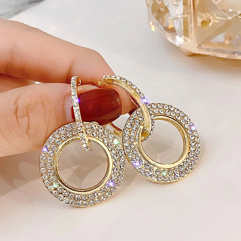 Long Tassel Dangle Earrings Explosive Personality Fashion All-match Female Gold Silver Needle Retro Heart Earjewelry Wholesale