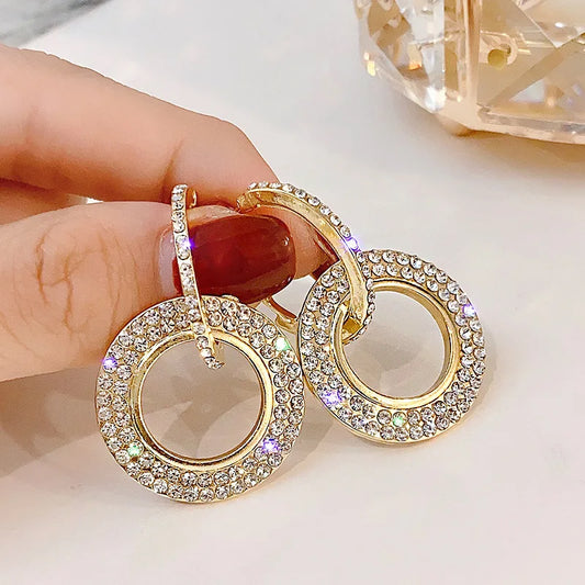 Long Tassel Dangle Earrings Explosive Personality Fashion All-match Female Gold Silver Needle Retro Heart Earjewelry Wholesale