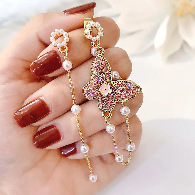 Long Tassel Dangle Earrings Explosive Personality Fashion All-match Female Gold Silver Needle Retro Heart Earjewelry Wholesale