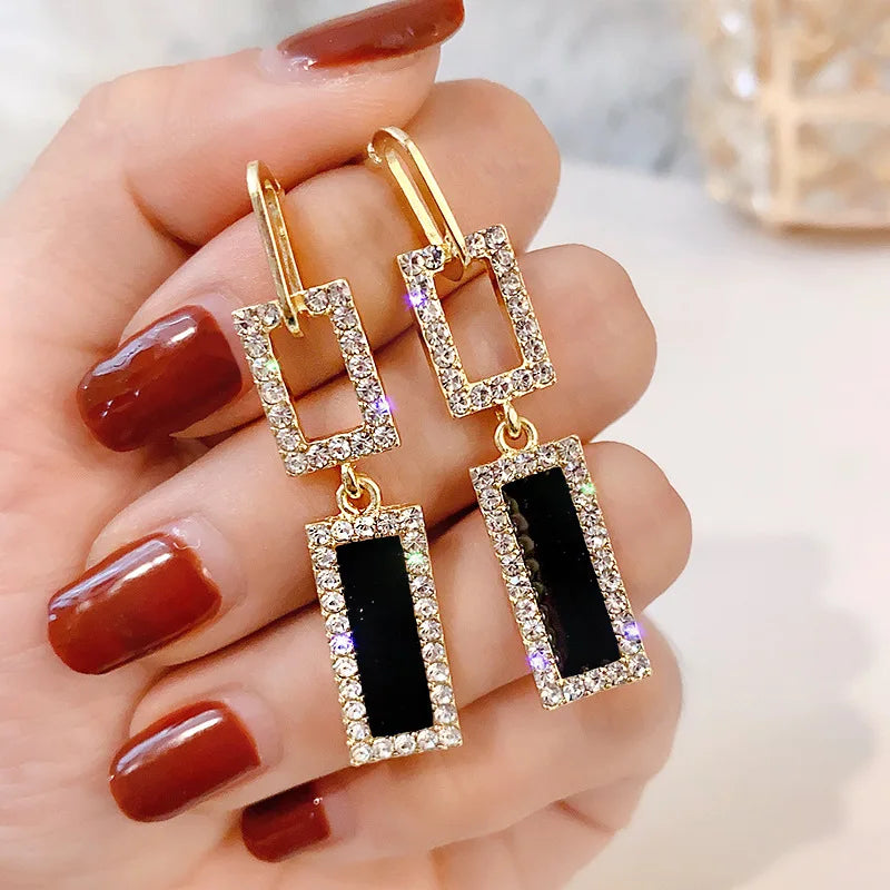 Long Tassel Dangle Earrings Explosive Personality Fashion All-match Female Gold Silver Needle Retro Heart Earjewelry Wholesale