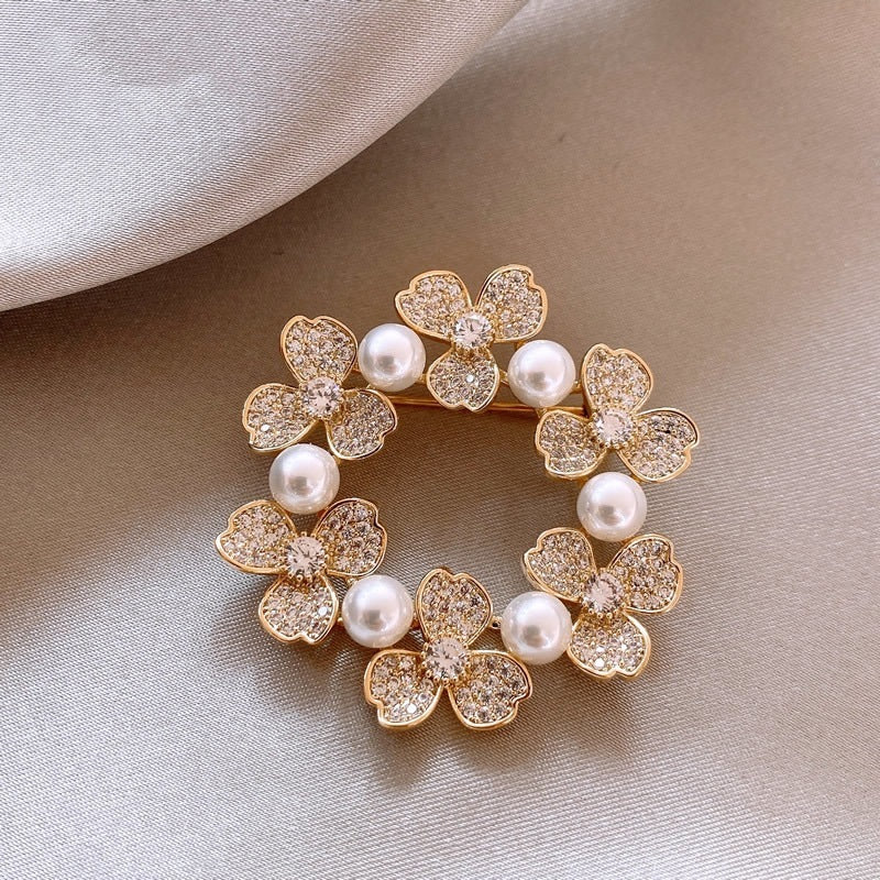 New Alloy Brooch High Sense Niche High-end Pin Coat Suit High-end All-match Corsage