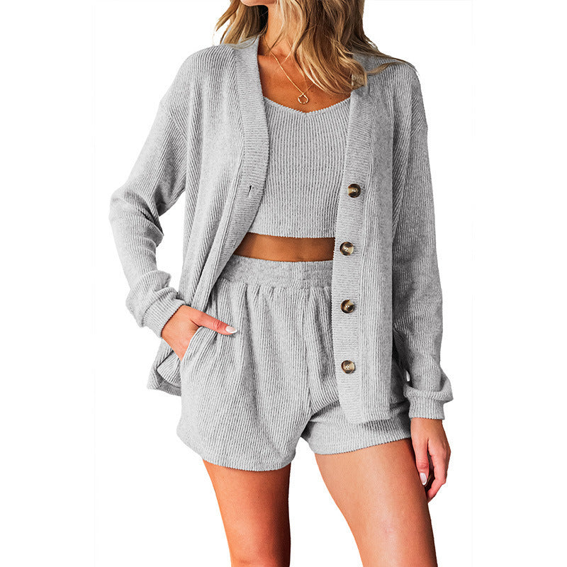 New Pure Color Comfort Casual Suit For Women