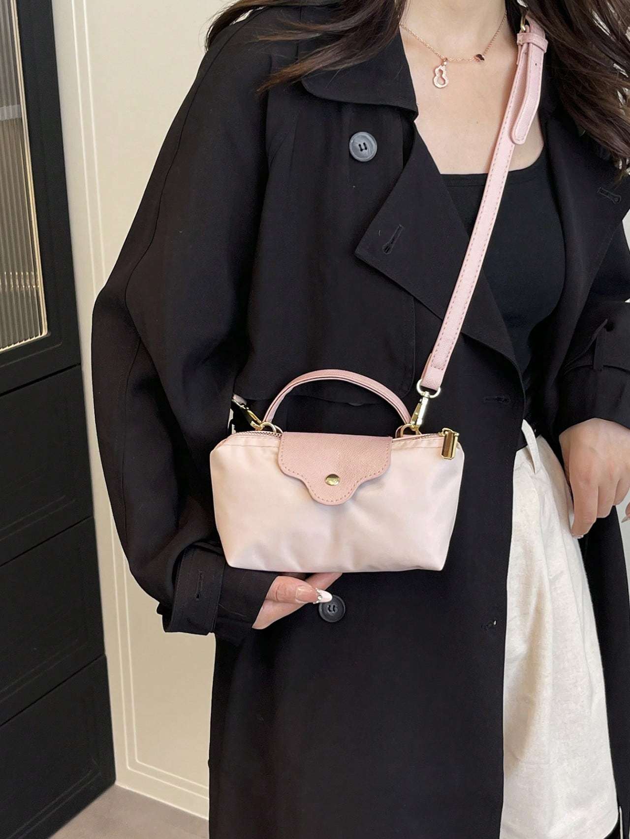 Casual Solid Color Fashionable Women's Handbag Crossbody Bag Fashionable Versatile Dumpling Bag One Shoulder Hand Mobile Phone Bag