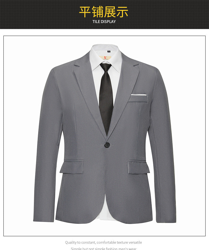Plus Size Men's Formal Wear Small Business Suit Coat Wedding Dress Casual Slim Fit