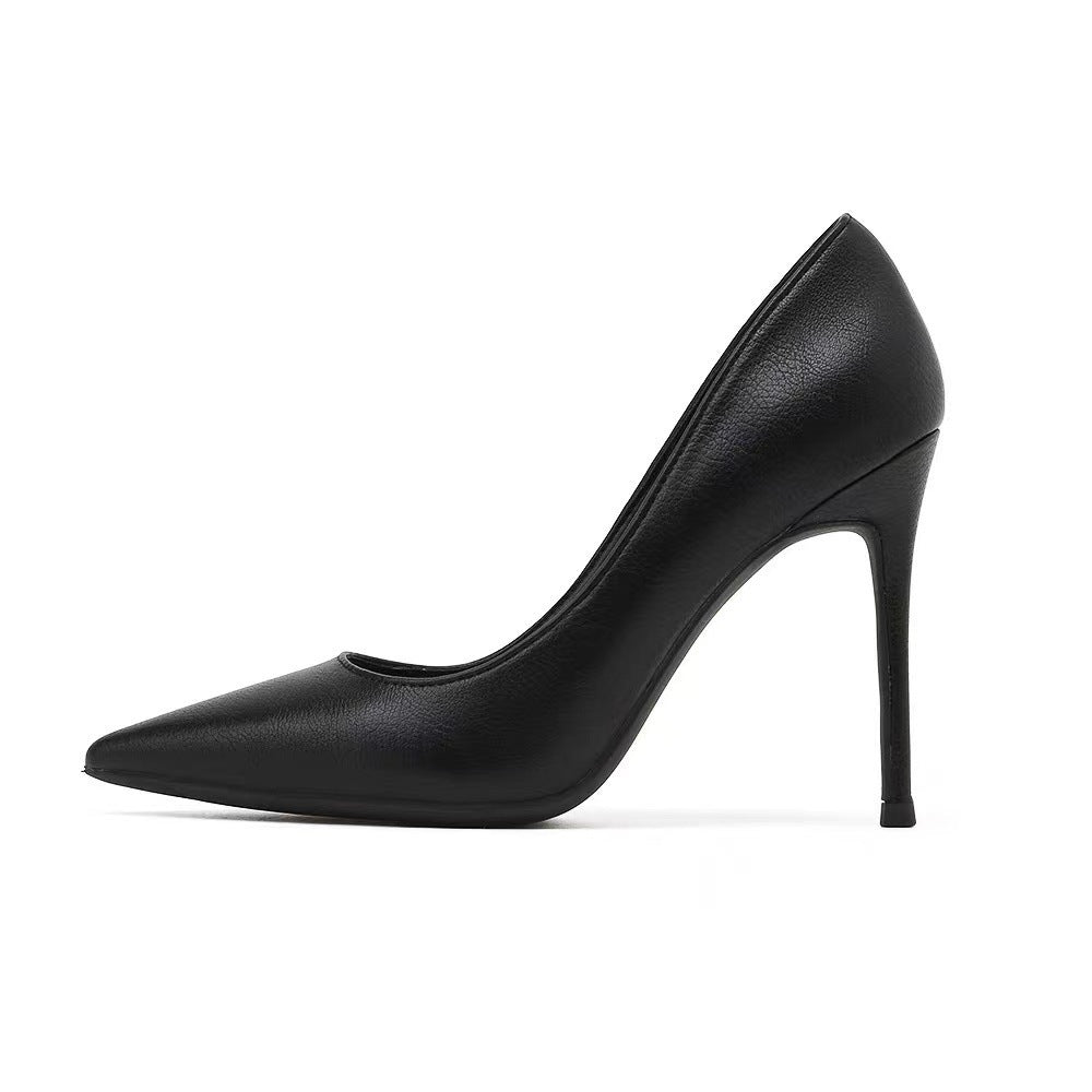 Hotel Work Shoes Women's Black High Heels Stiletto Heel